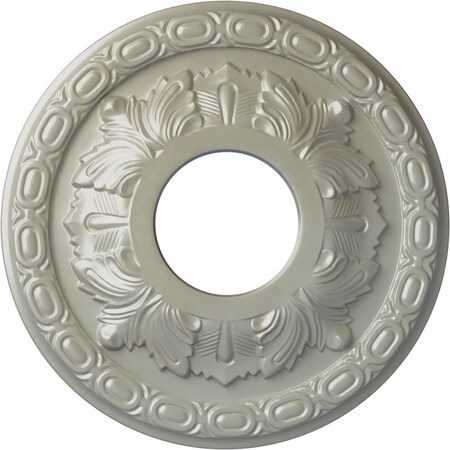 Ekena Millwork Leaf Ceiling Medallion (Fits Canopies up to 4 3/4"), 11 3/8"OD x 3 5/8"ID x 1 1/8"P, Flash Copper CM11LFFCS